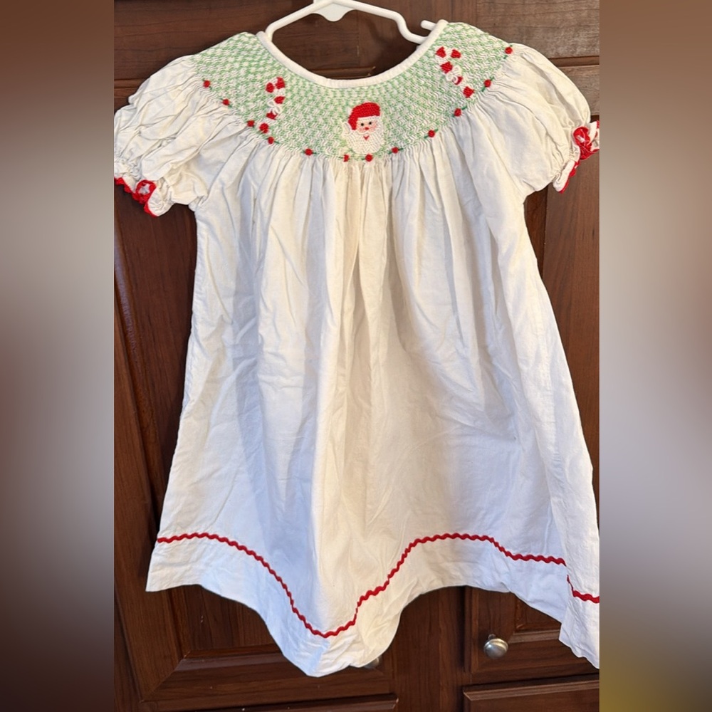 Charming White and Red Kids Dress